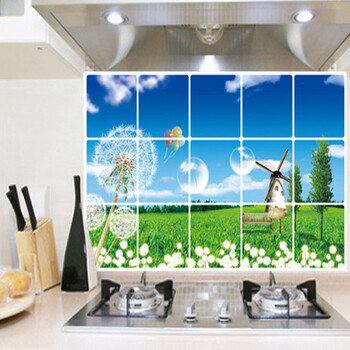 
                                        豆豆窝 可移除墙贴画厨房防油贴 3026 蒲公英 45*70cm                