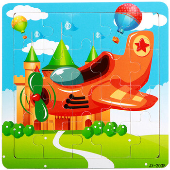 24款20片拼图儿童卡通动画木制拼图 宝宝认知配对拼插木质拼板 婴幼儿