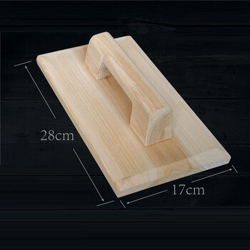 镘刀推刀老式水泥找平抹泥刀 泥板刮胶玩沙瓷砖工具 木质q 木手柄款