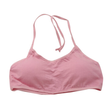 潭源2016春夏新款棉学生内衣发育期少女内衣 吊带抹胸背心 粉红色