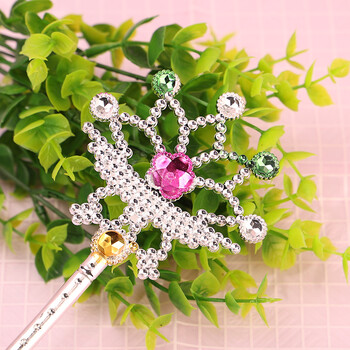 公主水晶仙女棒 演出道具派对生日小魔仙儿童玩具权杖王女童皇冠 仙女