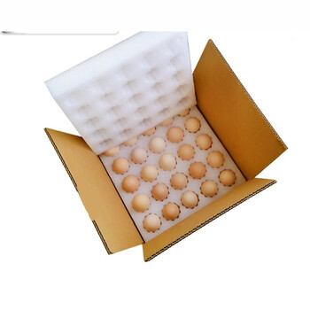 土鸡蛋托包装盒50枚100装泡沫箱通用款防震寄运快递礼盒护蛋神器 100