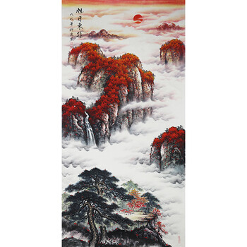 06拍卖已结束风水画大师  吴东《鸿业千秋》o90606拍卖已结束画家