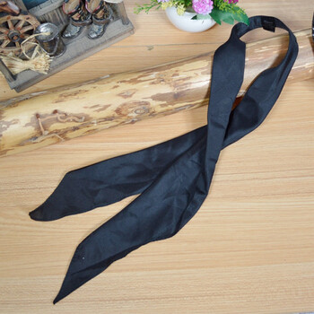 西部牛仔领巾方巾风巾领带 西部骑士小领巾 骑马领结 纯黑色 不含任何