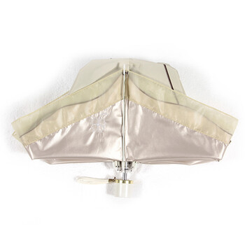 
                                        Adima荷韵系列花瓣伞雨伞女折叠小清新三折晴雨两用伞太阳伞 se061328-1f-6骨卡其色                