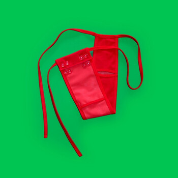 奥图店卫生带男生理卫生内裤防歪斜插槽棉质 红色 均码