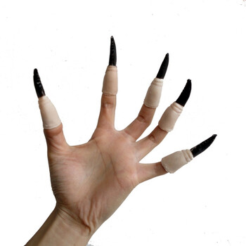 万圣节化妆舞会装扮道具僵尸巫婆男女魔鬼假指甲套整人道具 夜光指甲