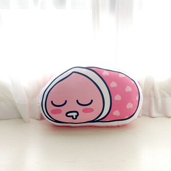 kakaofriends大眼睡觉兔粉屁桃蓝猫狮子玩偶毛绒抱枕靠垫靠枕礼物