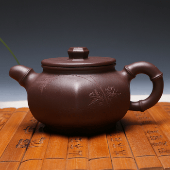 助理工艺美术师 童小平 六方竹韵 250cc 原矿紫泥