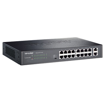普联（TP-LINK）  16口千兆POE+2千兆上联交换机 监控网络集线分线分流器 TL-SG1218P