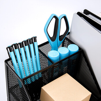 广博(GuangBo)金属网状多功能文件框/文件筐/带笔筒收纳架办公用品 黑 WZ9316 广博(GuangBo)金属网状多功能文件框/文件筐/带笔筒收纳架办公用品 黑 WZ9316