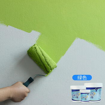 室内自刷油漆白色墙面翻新彩色墙漆墙面漆涂料#10 绿色 1l