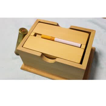火机烟具 烟盒 狼人工艺(werewolf craftwork) 木质烟盒 自动弹烟 20