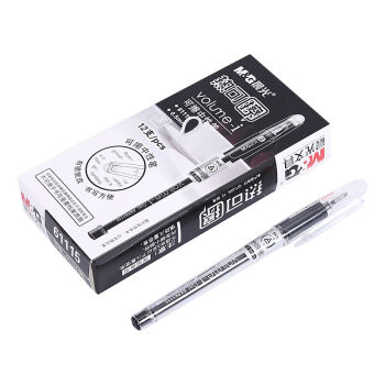 晨光（M&G）AKP61115 热可擦摩磨易擦子弹头中性笔签字笔水笔0.5mm 12支装 黑色