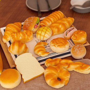 仿真面包食物模型道具幼儿玩具回弹食品摆件橱柜样板房摆设拍摄sn1287