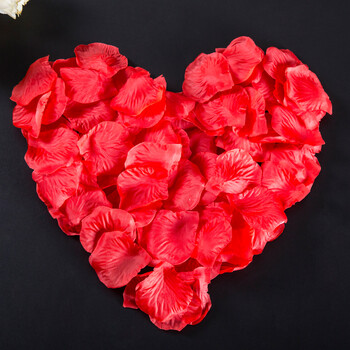 小夫妻仿真花瓣道具玫瑰花路引婚礼求婚布景装饰花 结婚用品 大红色 2