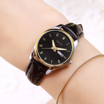 筱雅xiaoya韩版时尚简约超薄手表女日历夜光皮带女表学生时尚潮流石英