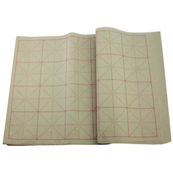 芬尚 纯竹浆竹帘纹9*28格加厚毛边纸 初学者学生毛笔字墨汁练习纸 毛笔书法课堂教学练习用65*38cm/60张