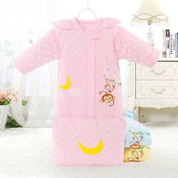 婴儿睡袋秋冬款小宝宝儿童防踢被加厚纯棉婴幼儿用品葫芦式睡袋 可