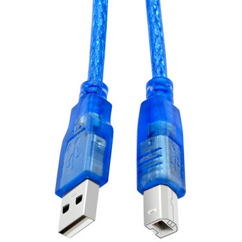 礼嘉 高速USB2.0打印机数据线 5米方口打印线 AM/BM 惠普佳能爱普生打印机电源 透明蓝色 LJ-U050L