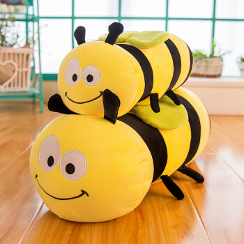 可爱小蜜蜂毛绒玩具大黄蜜蜂软体公仔抱枕玩偶布娃娃节日礼物生日