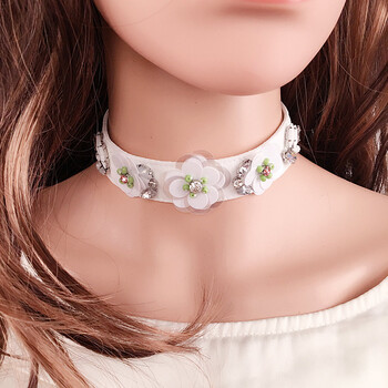 嘉梵米花朵亮片水钻女士衬衫假领子春夏领圈项圈颈带韩国百搭衣领jxl