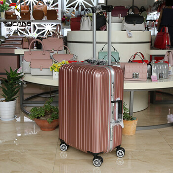 啄木鸟拉杆箱新款时尚密码箱商务铝框旅行箱20寸静音万向轮登机箱空姐