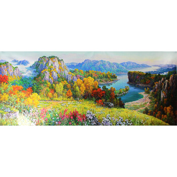 《老虎》油画拍卖已结束06朝鲜功勋画家金峰南《捕食》油画拍卖已