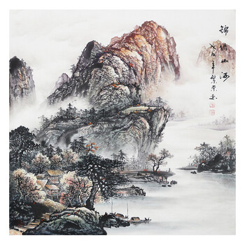 广西美协会员  邵繁荣《锦绣山河》o85106拍卖已结束画家  程辉