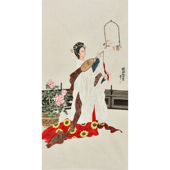 辽宁省工笔画协会会员 陈亚平《鹦鹉叙富贵》