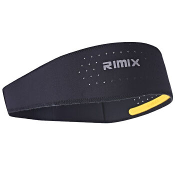 RIMIX 运动止汗带导汗带吸汗带 户外健身导汗阻挡条 透气散热头带 黑色