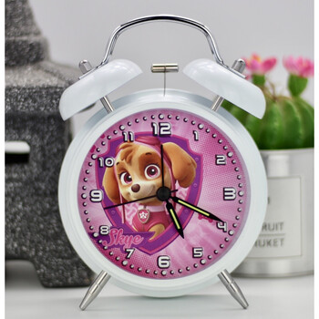 汪汪队立大功动漫卡通狗狗巡逻队闹钟卡通学生 白色外壳天天