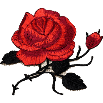 衣服布丁贴 彩色刺绣玫瑰花朵布贴衣服贴布补丁贴花图案绣花贴片补贴