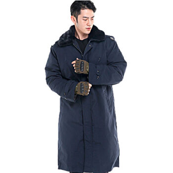 07是冬季大衣棉衣耐寒保暖军大衣 海士兵温区棉大衣 黑色 s