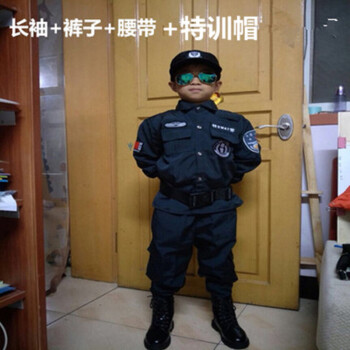 【官方年貨節】萬聖節兒童服裝玩具槍小孩寶寶特警衣服套裝備警察黑貓