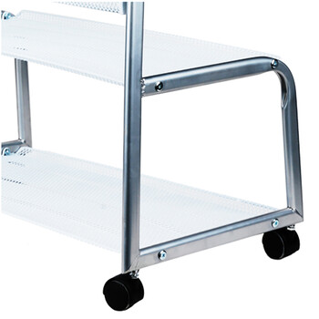 得力(deli)五层商务铝合金夹条报纸架 图书馆书架报夹条置 宣传资料展示   高1.05米