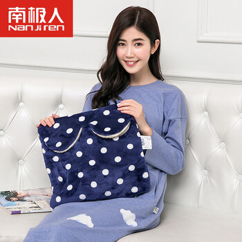 南极人多功能电热垫暖脚宝电暖宝暖脚器加热暖手宝 蓝色圆点