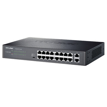 普联（TP-LINK）  16口千兆POE+2千兆上联交换机 监控网络集线分线分流器 TL-SG1218P