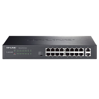 普联（TP-LINK）  16口千兆POE+2千兆上联交换机 监控网络集线分线分流器 TL-SG1218P