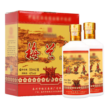 泰州★梅蘭春★芝麻香型白酒★度数46％、125ml×4本 梅兰春白酒- 京东