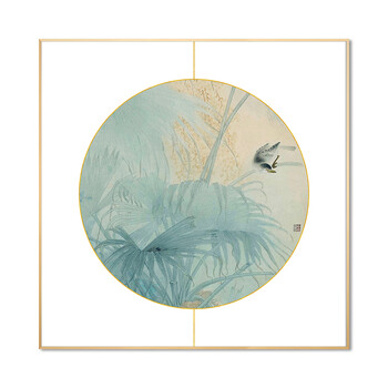 新中式客厅轻奢装饰画餐厅玄关背景墙挂画花鸟中国风壁画素色如锦 6