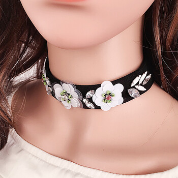 嘉梵米花朵亮片水钻女士衬衫假领子春夏领圈项圈颈带韩国百搭衣领jxl