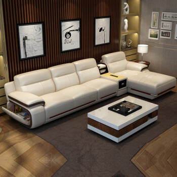 思享家  真皮沙发组合  优质进口中厚皮3+贵（2.85米左右）