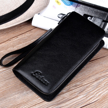 paolo chanin 男包商务男士手包手拿包大容量手抓包多功能双拉链长款