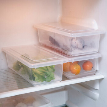 FaSoLa日本保鲜盒厨房冰箱冷藏保鲜盒沥水型食物肉类收纳盒蔬菜收纳盒 一个装