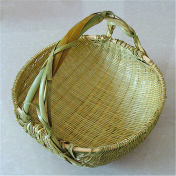 竹编菜篮子