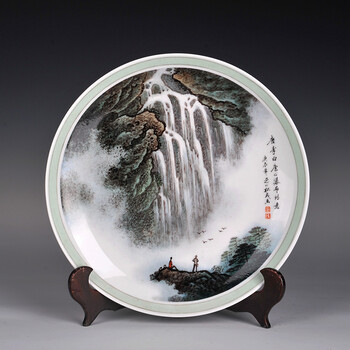 中国古美術品　古骨品お皿　景德镇製 古董景德镇瓷器姜罐，配福犬饰，文化大革命前合作时代| Cache