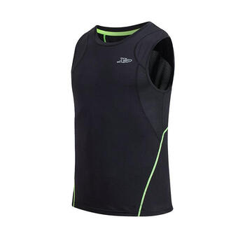 特步xtep2016新款夏季男子休闲无袖透气运动背心 黑 m