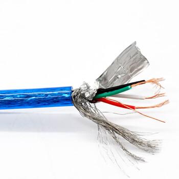 礼嘉 高速USB2.0打印机数据线 5米方口打印线 AM/BM 惠普佳能爱普生打印机电源 透明蓝色 LJ-U050L