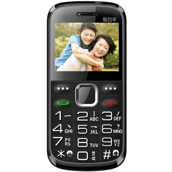 易百年Ezlove Ez618 GSM语音老人手机 老人机 黑 官方标配